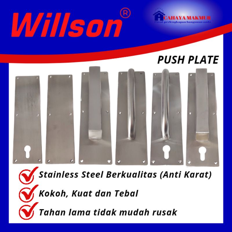 Jual PUSH PLATE HANDLE PINTU PULL PLATE PUSH PLATE STAINLESS STEEL TP