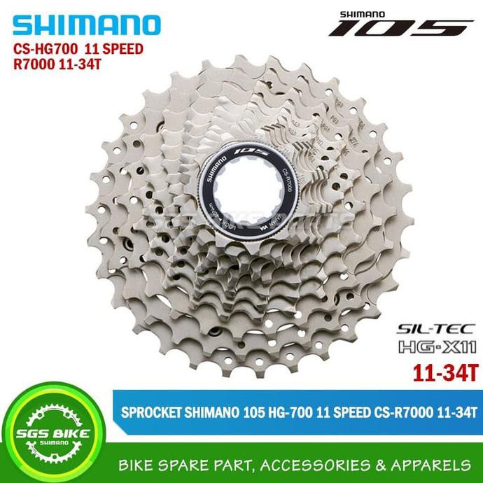 Jual Sproket Shimano 105 Hg-700 11 Speed 11-34T Cassette Sprocket Hg700 11 Promo | Shopee Indonesia
