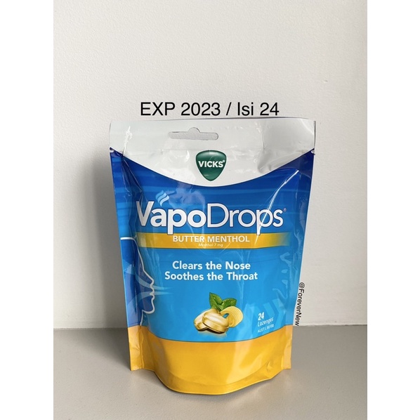 Jual Vicks VapoDrops isi 24 Original Australia Butter Menthol