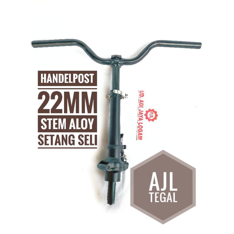 Handlepost sepeda lipat ukuran 22.2 plus Stem Aloy plus