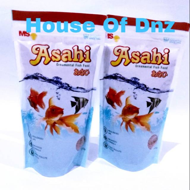Pakan Ikan Asahi 100 gr Pelet Asahi Makanan Ikan Hias Mas Koki | Shopee  Indonesia