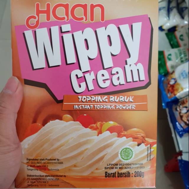 Bubuk Whipping Cream Haan Wippy Cream 200 gr Shopee Indonesia