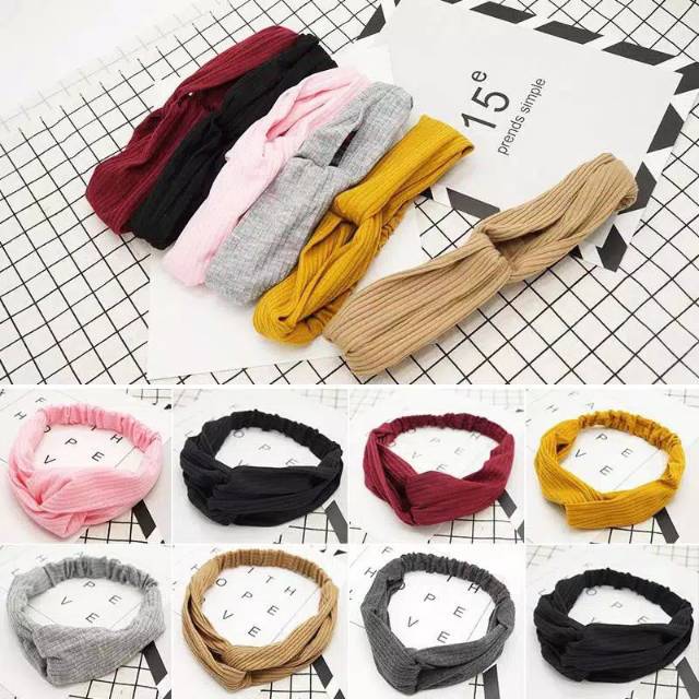 Bandana Bando Korea Simpul Korean Style Headband Shopee