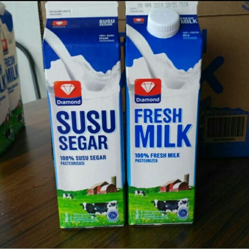 Jual Susu Fresh Milk Diamond Pasteurisasi 946 Ml Shopee Indonesia