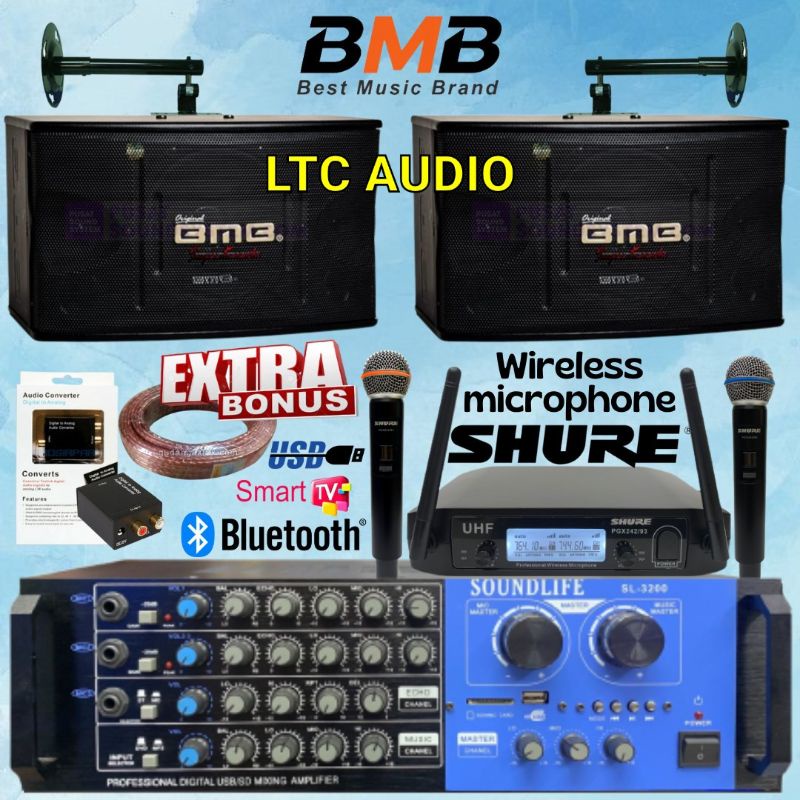 Jual PAKET SOUND SYSTEM KARAOKE SET BMB 10 INC ORIGINAL ( LUXURY 1