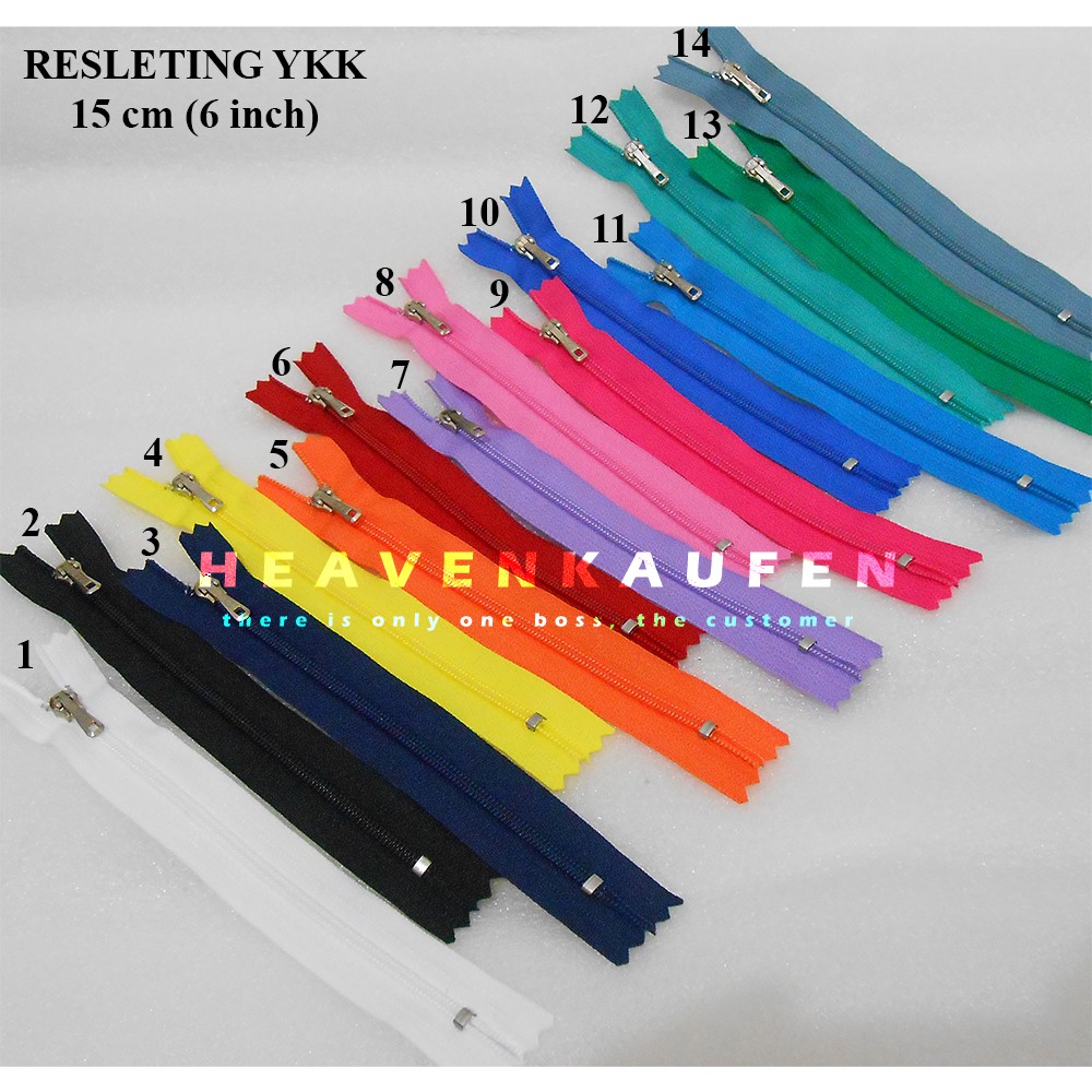 Resleting Zipper 15 cm YKK Murah Warna | Shopee Indonesia
