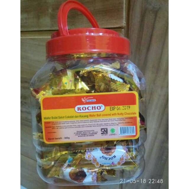 Jual Rocho Wafer Bulat Salut Coklat Kacang | Shopee Indonesia