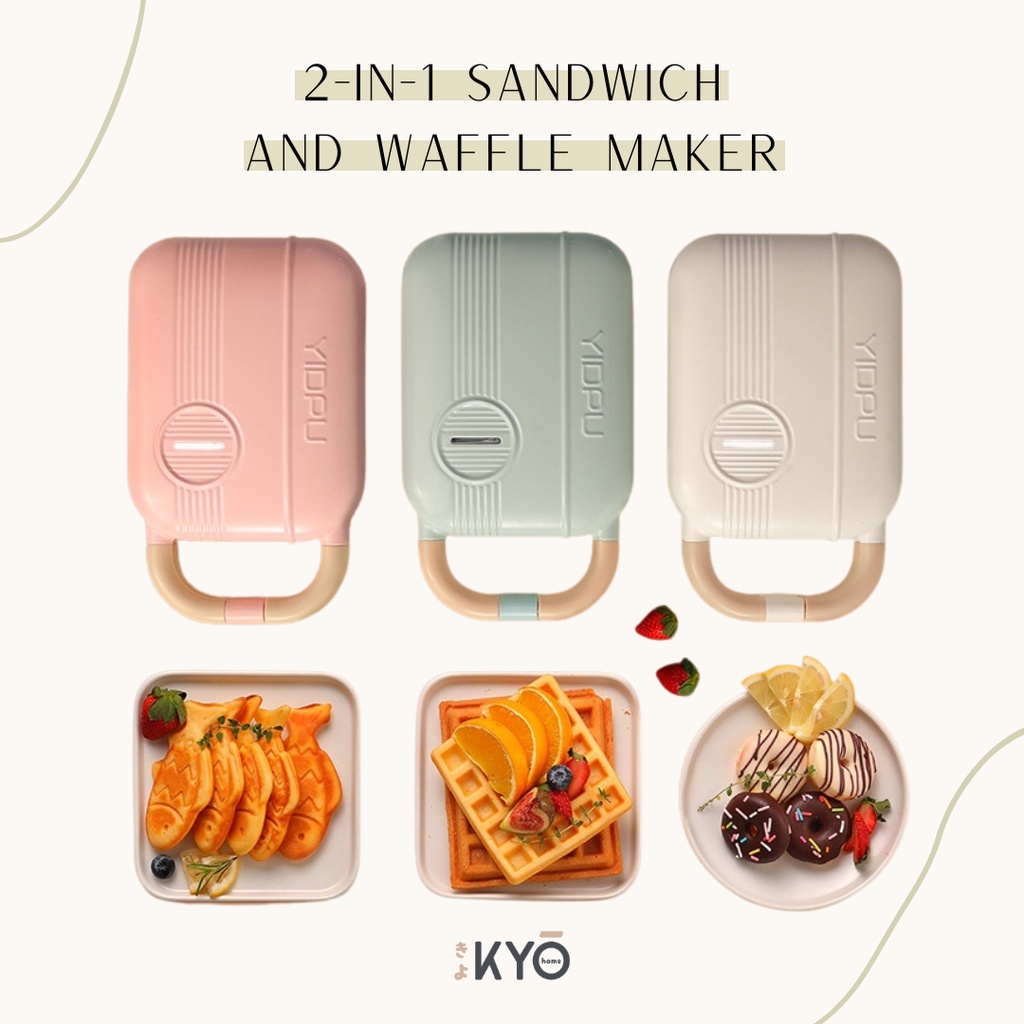 Jual KYO YIDPU WAFFLE SANDWICH MAKER MULTIFUNGSI TOASTER PAN BREAKFAST