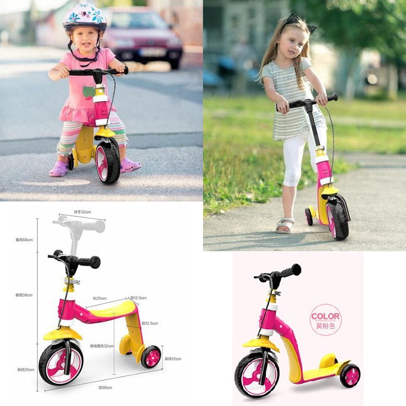 Skuter Anak Roda Tiga dan Sepeda Keseimbangan Anak Tanpa Pedal/Balance