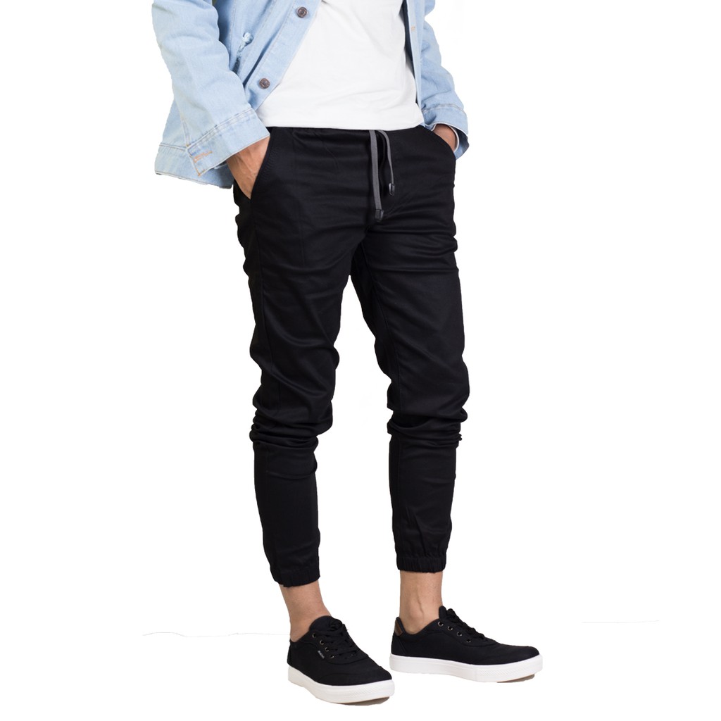 CELANA JOGGER CHINO Pria Hitam Terbaru Celana Joger Cino Pria Shopee Indonesia