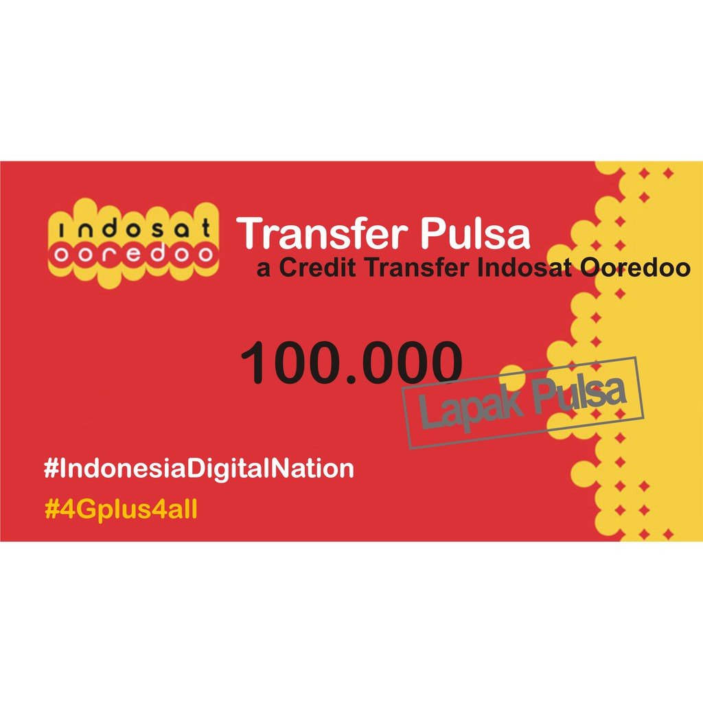 Pulsa Transfer Indosat 100 ribu Shopee Indonesia