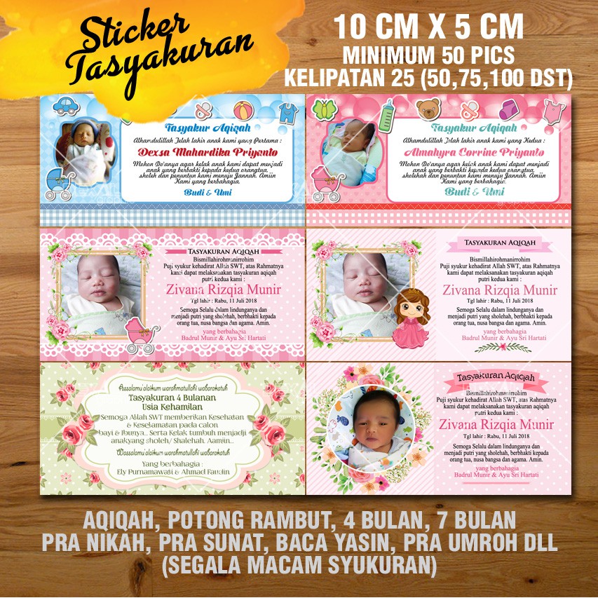Template Ucapan Syukuran 4 Bulanan
