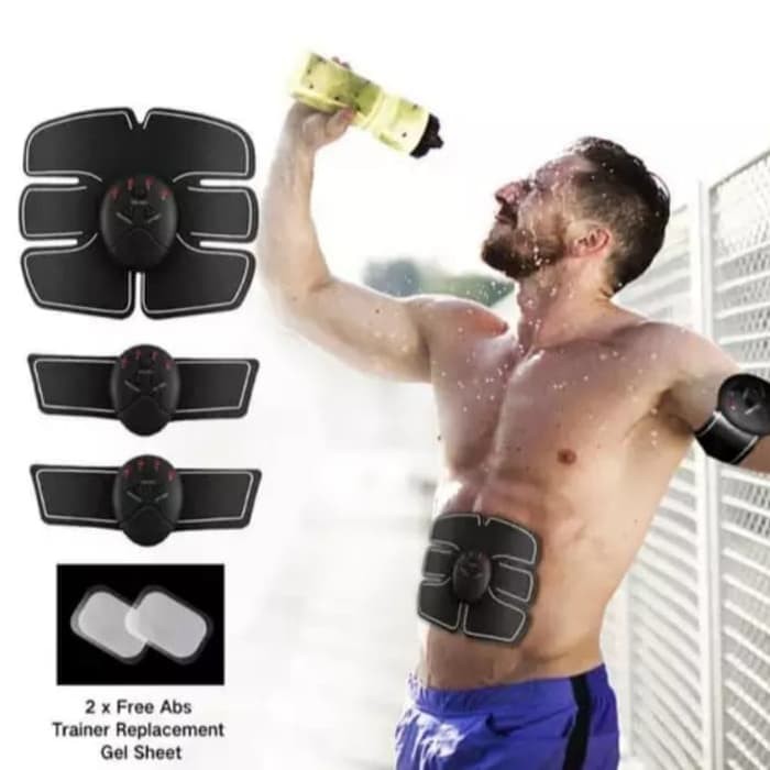 Jual EMS Muscle Stimulator Electric Pads Mobile Gym 6 pack original