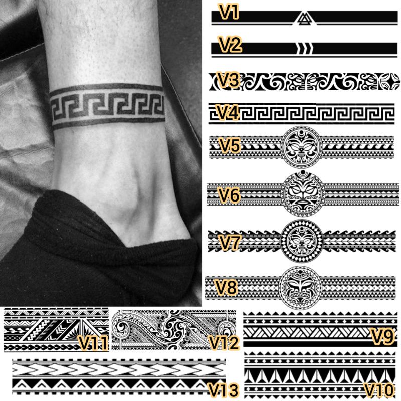 Jual Tato Temporer Tato tribal gelang tato gelang kaki dan tangan