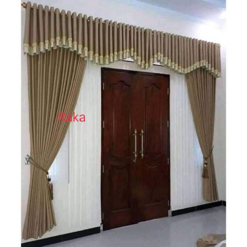 gorden pintu depan model poni bahan blackout | Shopee Indonesia