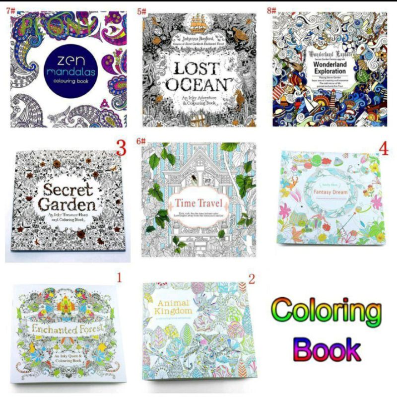 Jual Buku mewarnai dewasa penghilang stress grown up drawing book