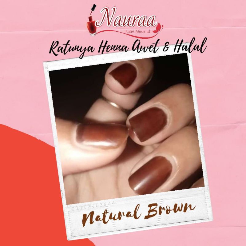 Jual Naura Kutek Muslimah Kutek Halal Kutek Sah Solat Kutek Awet Warna Coklat ( Brown ) | Shopee Indonesia