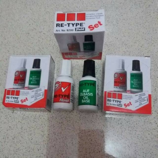 Re-Type Set / Tipex Cair / Tip-ex Kuas | Shopee Indonesia