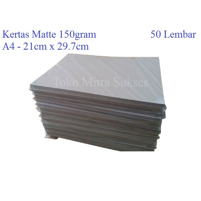 Jual Kertas Matte Paper 150gram A4 isi 50 Lembar Indonesia