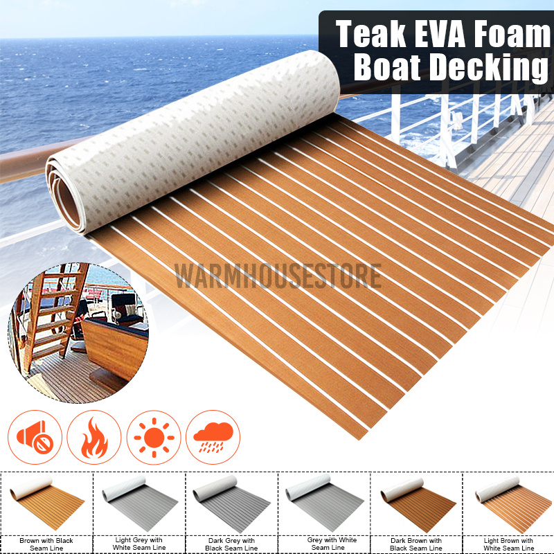 Jual 【Warmhouse】600X2400X5Mm Marine Flooring Faux Teak Eva Foam Boat Decking Sheet | Shopee Indonesia