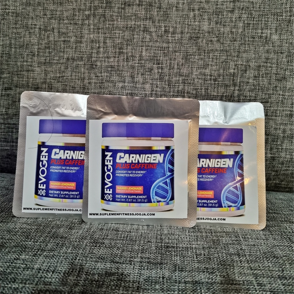 Jual EVOGEN CARNIGEN PLUS CAFFEIN 1 Serving Trial Pack Sachet (Fat