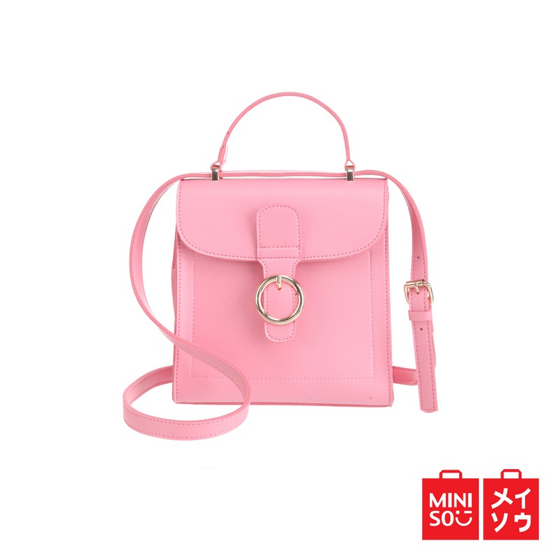 Miniso Official Solid Color Fashionable Shoulder Bag Shopee Indonesia
