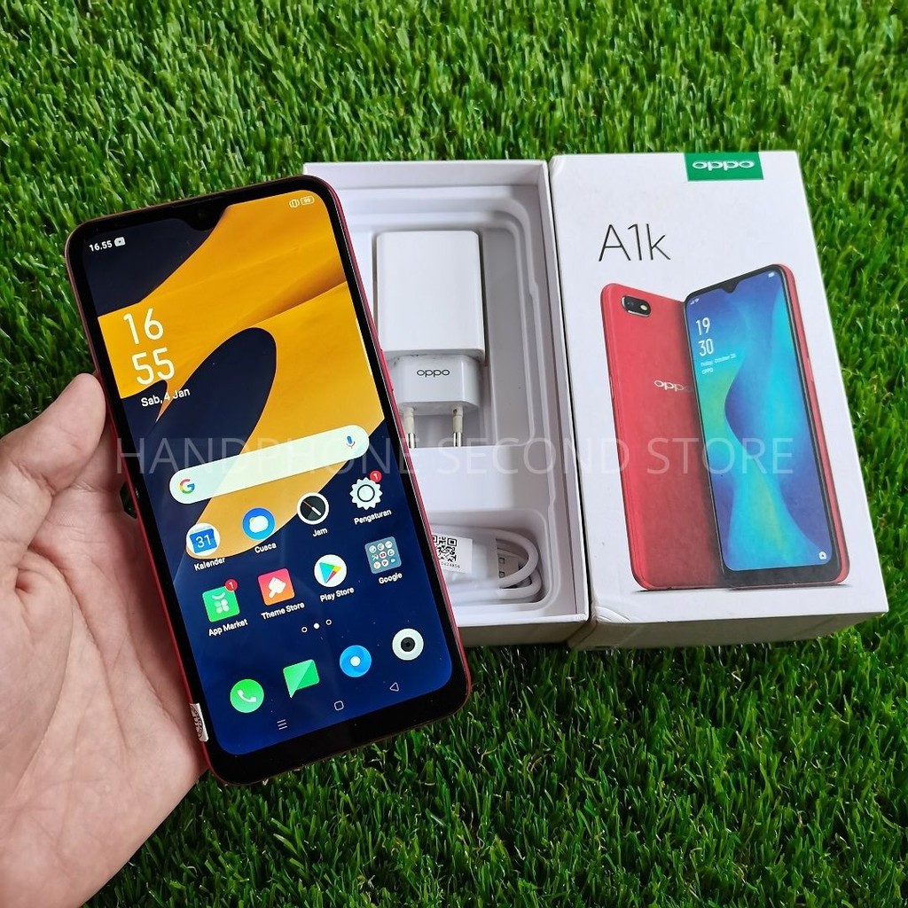 HANDPHONE HP OPPO A1k 2/32GB FULLSET NO HEADSET SECOND SEKEN BEKAS