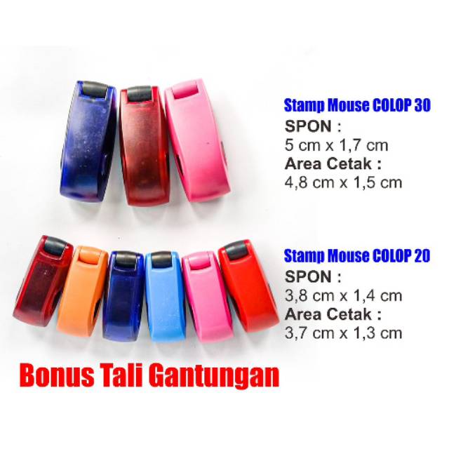 Stempel Nama Mouse Colop / Stempel Gantungan / Stempel