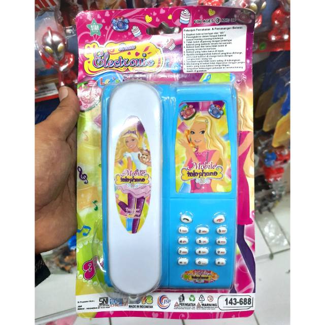 Jual Handphone Mainan Untuk Anak Anak/ Telfon Mainan Barbie/Hp Barbie Murah/ Mainan Grosir/Mainan Anak | Shopee Indonesia