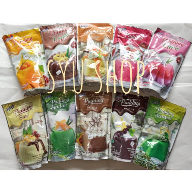 Nutrijel nutrijell puding pudding susu lapis santan Shopee Indonesia