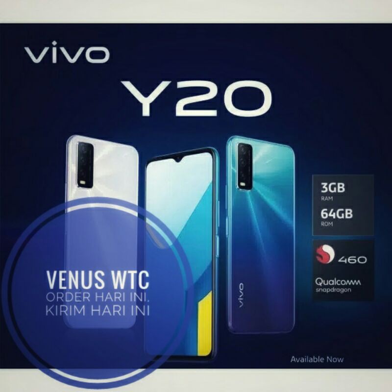 Jual Vivo Y20 3/64 garansi resmi vivo indonesia Shopee Indonesia