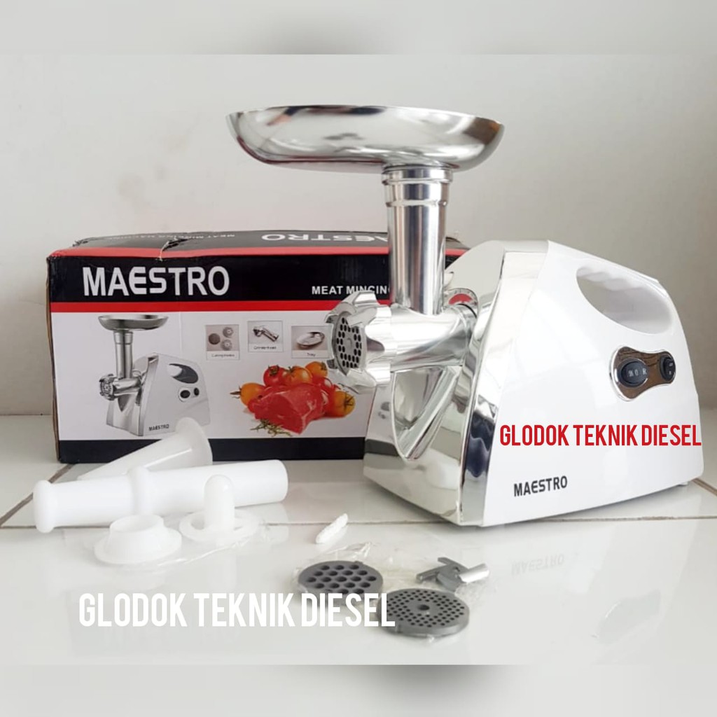 MAESTRO MESIN GILING DAGING LISTRIK STAINLESS STEEL MEAT GRINDER ELEKTRIK GILINGAN  DAGING | Shopee Indonesia