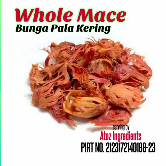 Jual MACE WHOLE 250GRAM / BUNGA PALA UTUH 250GRAM Shopee Indonesia