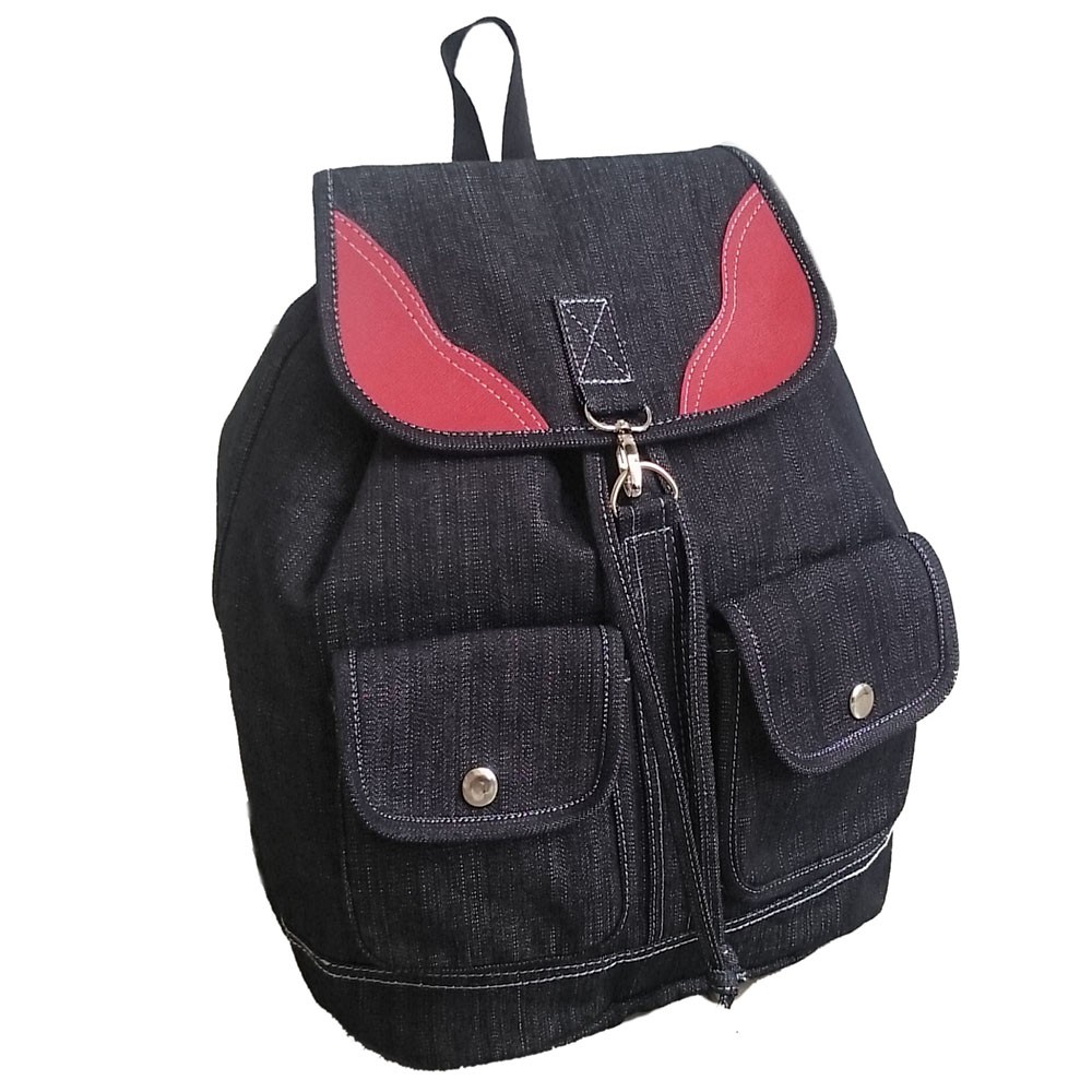 Jual Bag & Stuff Korea Jeans Red Wing Korea Backpack / Tas Ransel Jeans
