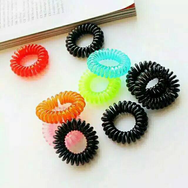 ISI 10 karet rambut jepit rambut spiral Shopee Indonesia