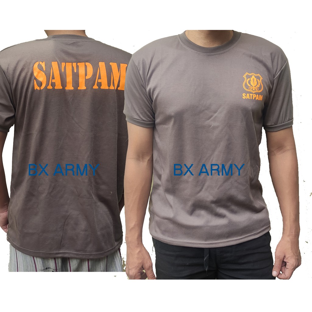 Jual Kaos Satpam Security Coklat Tangan Pendek | Shopee Indonesia