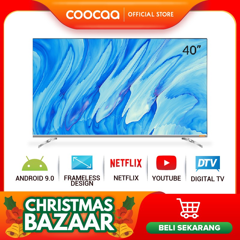 COOCAA 40S6G Android 9.0 Frameless Digital DVB T/T2