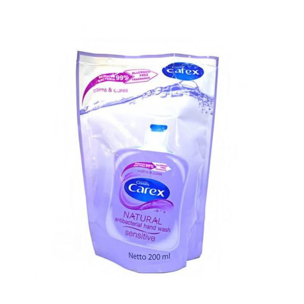 Carex Hand Wash Antibacterial 200ml (Pouch) Sensitive Shopee Indonesia
