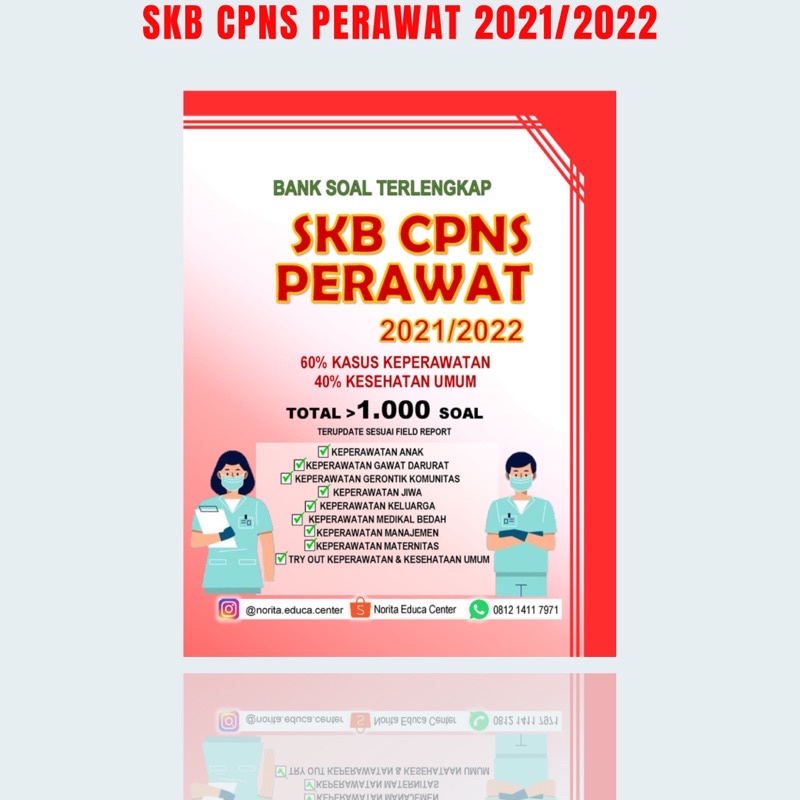 Jual BUKU SKB PERAWAT CPNS 2022/2023 1000 SOAL LENGKAP SESUAI FR VERSI