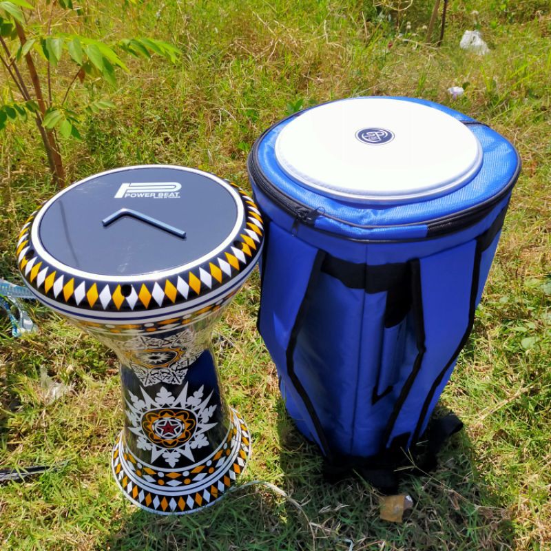 DARBUKA MURAH MOTIF HEAD SP 8inc + GRATIS MIKA CADANGAN POWER BEAT (PB