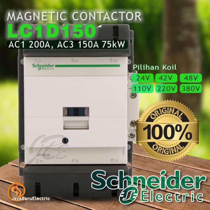Jual Kontaktor Contactor Schneider LC1D150 150A 24V 42V 48V 110V 220V 380V M7 220V Indonesia