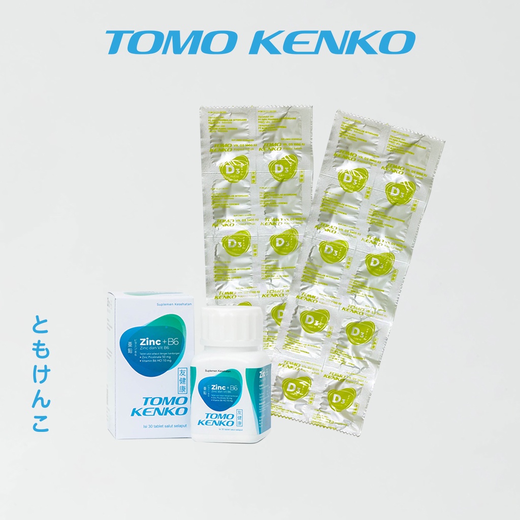 Jual Combo Tomo kenko Zinc Vit B6 + Vitamin D3 Strip 1000 IU High