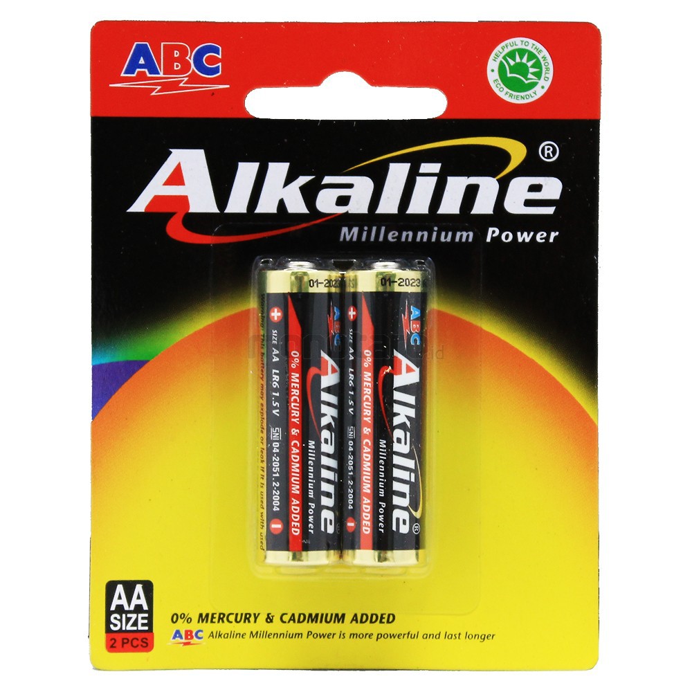 Baterai ABC Alkaline AA LR6 1 set isi 2 pcs Shopee Indonesia