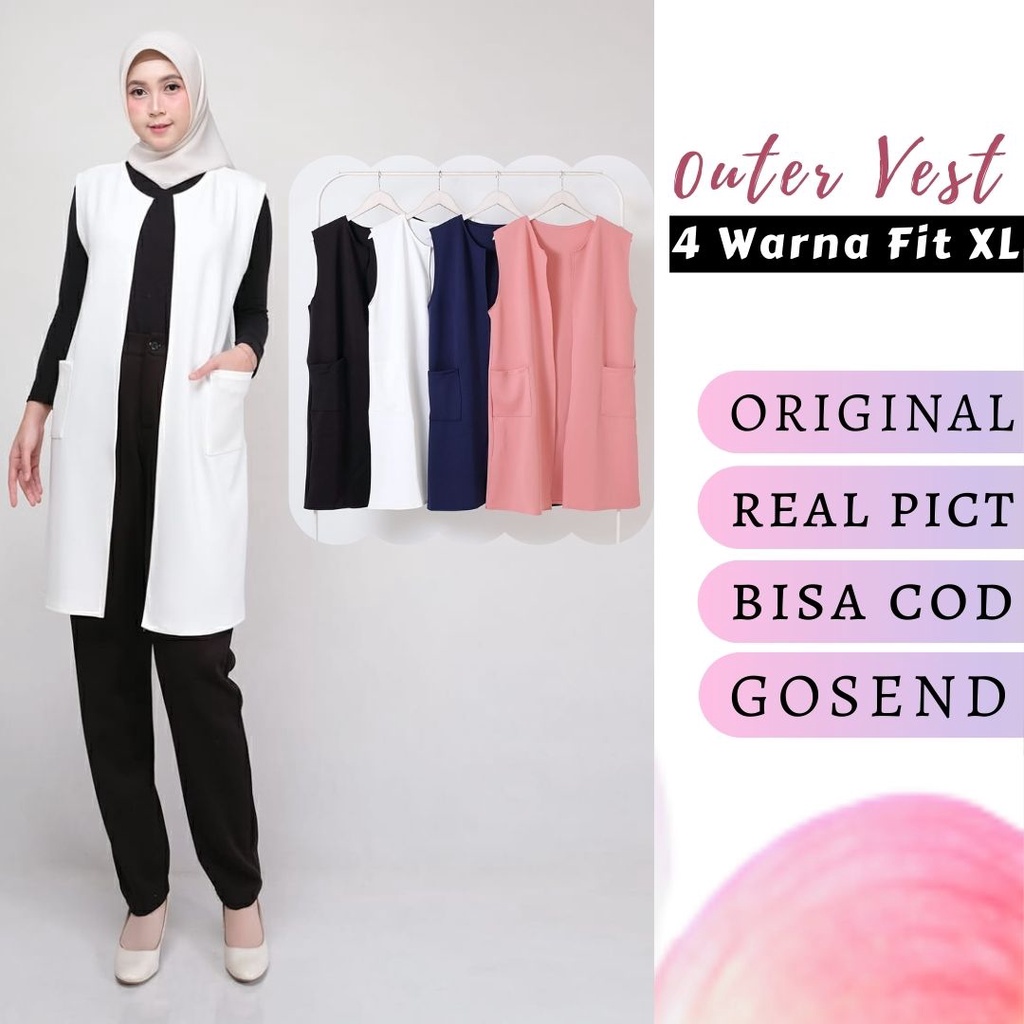 Cardigan wanita outerwear vest kardigan outwear polos