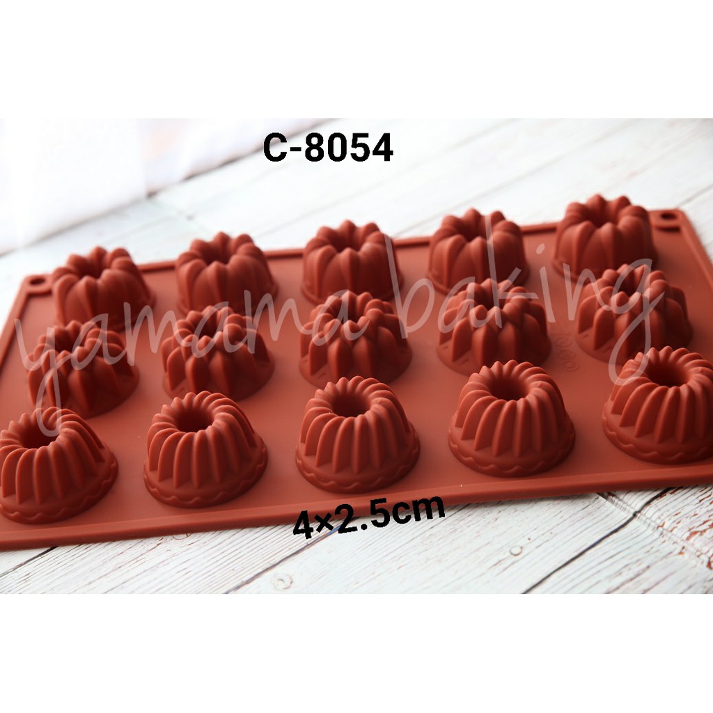 C-8054 Cetakan Silikon coklat puding mini chiffon cake petit fours | Shopee  Indonesia