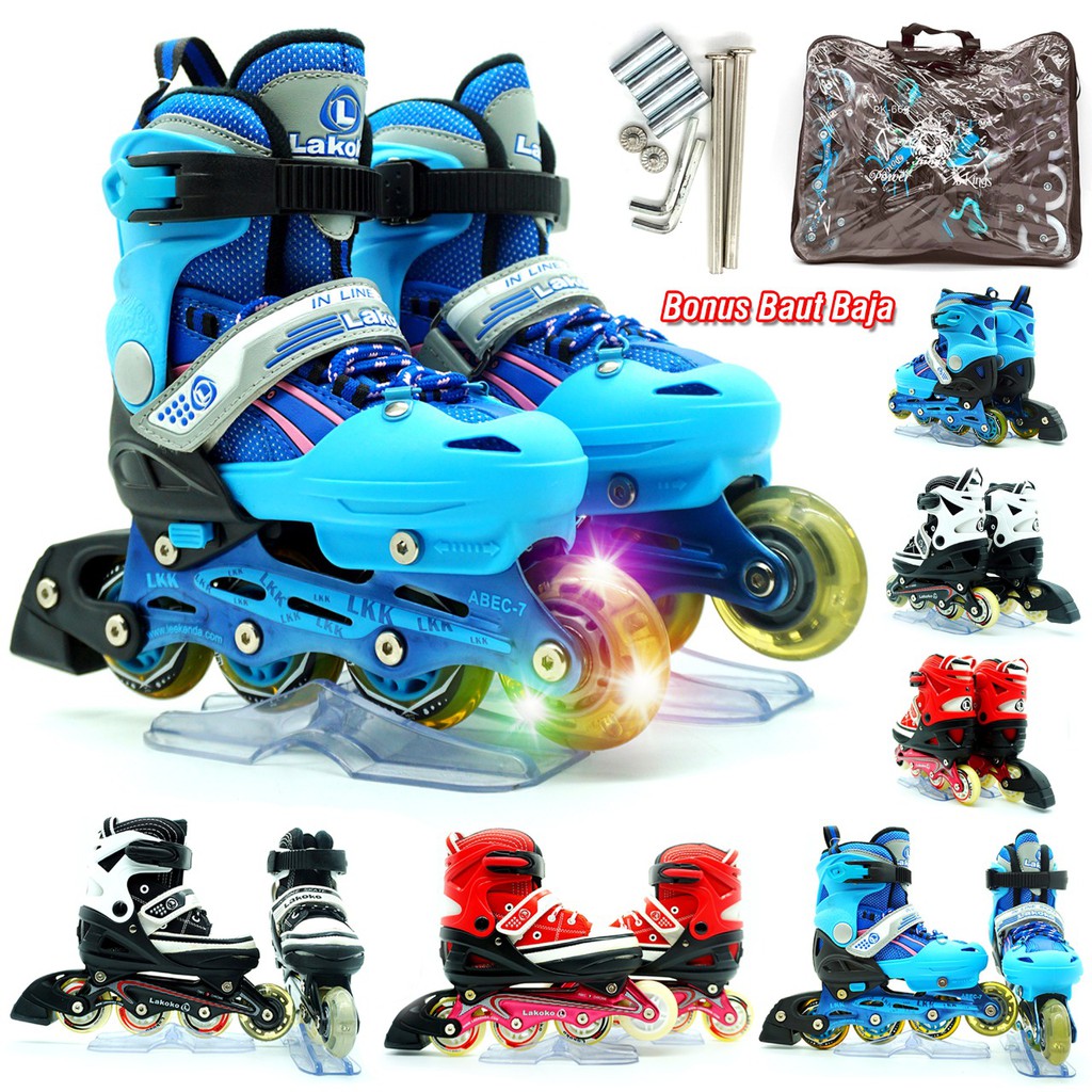 Sepatu Roda Anak & Remaja Inline Skate Roda Karet Bajai Type Lakoko PU