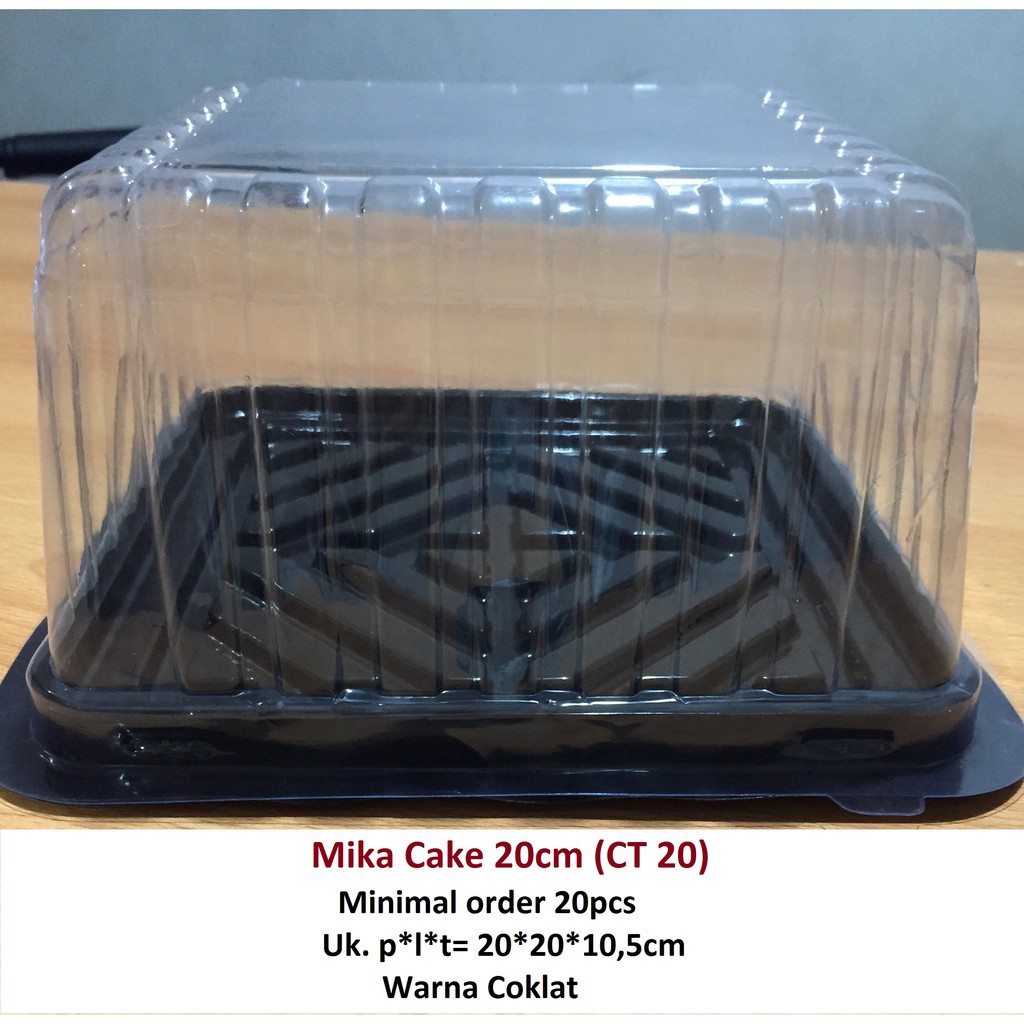 MIKA KUE TART/CAKE/BLACK FOREST kotak/persegi 20CM ISI 10 PCS Shopee