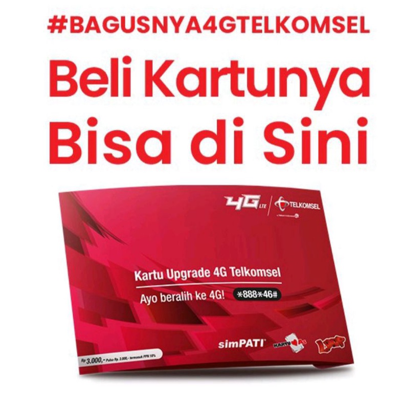 Jual Kartu Upgrade Telkomsel 3G ke 4G Indonesia