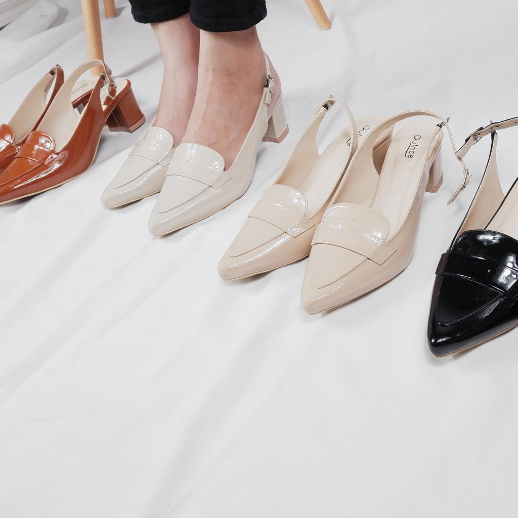 QUINCE CHERRYL HEELS SEPATU KERJA WANITA HAK TAHU