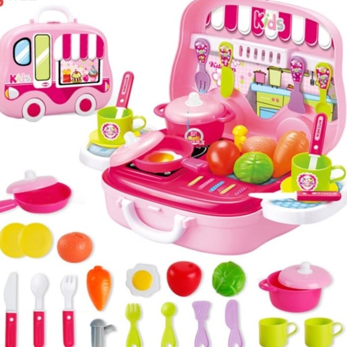 Jual Mainan Anak Perempuan Balita Kitchen Ware Set Koper - Mainan Masak Masakan Anak Kecil | Shopee Indonesia